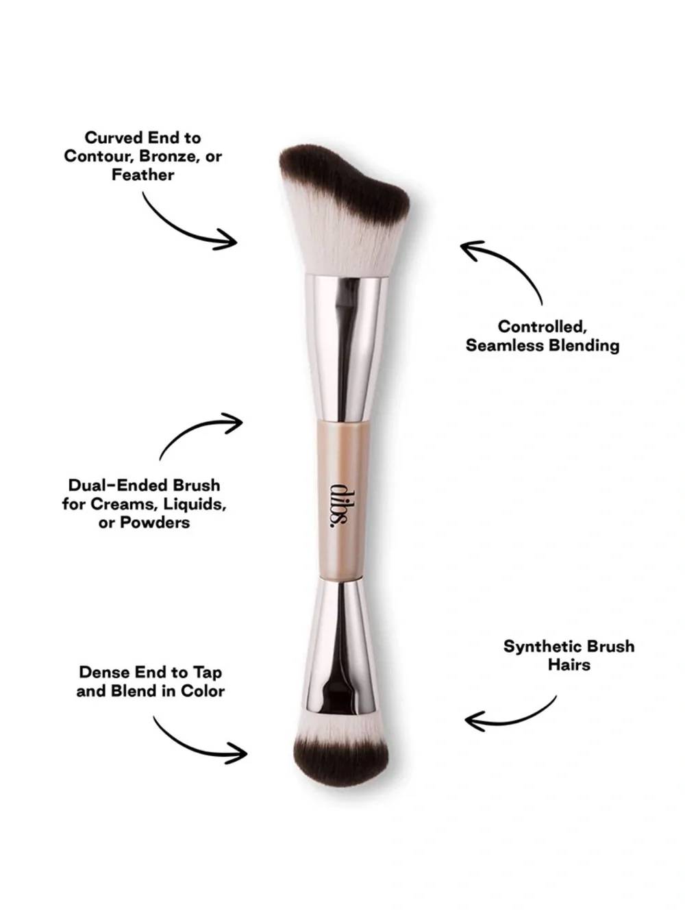 DIBS Duo Brush Cheek Double-Ended Cheek Brush
